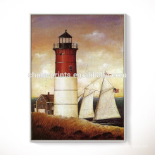 Lighthouse Wall Decor Artwork / Coastal Canvas Paintings / Vintage Canvas Printing Décoration intérieure